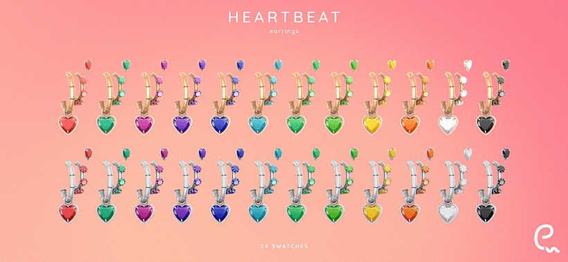 Галерея мода Серьги Heartbeat Earrings #1